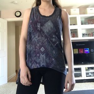 Heathered bohemian racetrack summer tank